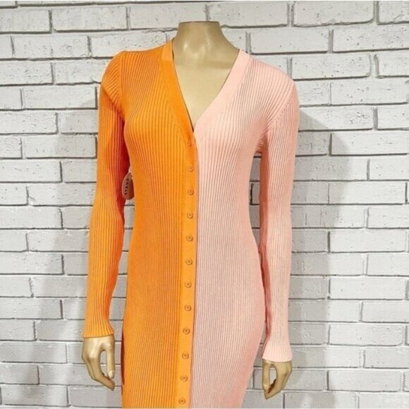 Staud Shoko Sweater Dress (Versatile Cardigan / Dress) — Rib Knit - Picture 2 of 11